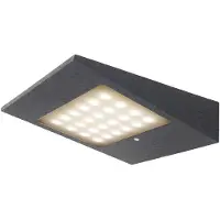 CMD LED-solar-ulko 9019 tunnistimella, Musta, Alumiini, Moderni