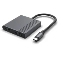 24hShop A-CM-HDMIFDPF-01 USB-C-HDMI + DP-sovitin, 4K 60Hz, musta