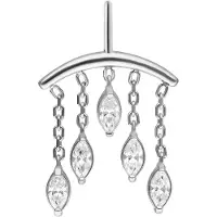 Wildcat Oval Drop Vertical Helix Push Fit Aufsatz - Silber