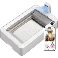 Petkit Purobot Crystal Duo with Camera Self-Cleaning Cat Litter Box | White