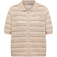 Cecil Neuletakki beige / kameli / valkoinen