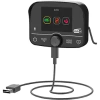Mtp Products C9-auton DAB+-digitaaliradiovastaanotin - Bluetooth 5.0, kosketusnäyttö, USB-C, FM-lähetin ja AUX-ulostulo - musta