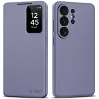 Tech-Protect Samsung Galaxy S26 Ultra Smart Clear View Käännä kotelo korttipaikalla - Violetti