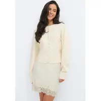 Gina Tricot  - Knitted loungewear cardigan - Neuletakit - Valkoinen - M - Naiset