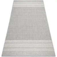 Rugsx Alfombra sisal FLAT 48829637 espina de pescado gris 140x200 cm