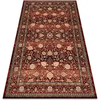 Rugsx Alfombra de lana KASHQAI 4365 300 Flores, marco burdeos / beige 200x300 cm