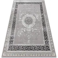 Rugsx BLISS Z160AZ246 alfombra gris oscuro / gris - Marco, griego, exclusivo, estructural 120x170 cm