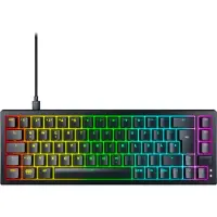 Cherry K5V2 Compact, Langallinen, USB, Mekaaninen, QWERTZ, RGB LED, Musta (CX-K5V2-RGB-CPT-BLACK-R-GER)