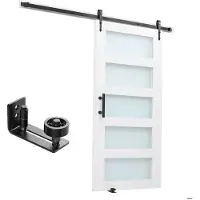 DUOKU Liukuovi tallille - - 42BM - 1067x2134 mm - MDF/Mänty/Lasi - Vesitiivis PVC-päällyste