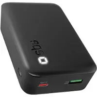 SBS POWERBANK 20000 MAH LED, 1XUSB-A AFC + 1XUSB-C PD20W, BLACK (TEBBCT20000PDLDK)