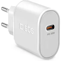 SBS Travel charger 1x USB Type C PD 30W white