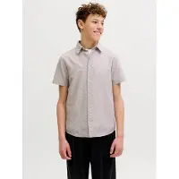 Jack & Jones Jjebreeze Linen Blend Shirt S/S Sn Jnr - Beige - 164