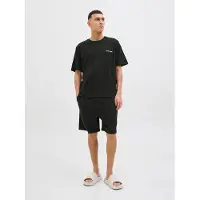 Jack & jones Lyhyt pyjama 'JACEVEREST' musta / valkoinen