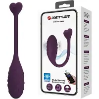 Pretty Love Fisherman - sovelluksella ohjattava värisevä muna (violetti)