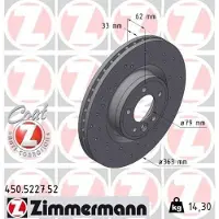 ZIMMERMANN Jarrulevy (1kpl) 450.5227.52