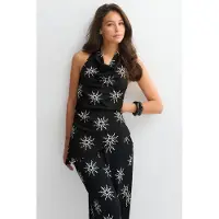 Gina Tricot Halterneck Top - Black - XL