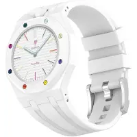 24.Se Silikoniranneke ja suojakuori AP x Swatch Royal Pop Huit Blanc -rannekkeelle