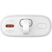 Baseus Popsicle 5200mAh 20W Powerbank with Built-in Lightning Cable (+ White Simple USB-C - USB-C 60W/20V/3A/30cm Cable) - White-Green - 5200 mAh