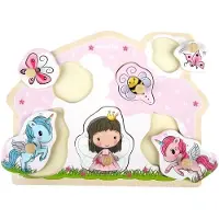 Barbo Toys Puinen Nuppipalapeli Prinsessa & Yksisarvinen Lillie & Ellie 6