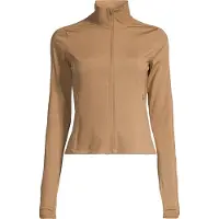 Casall Women's Soft Touch Zip Jacket Light Khaki Pitkähihaiset urheilupaidat XL