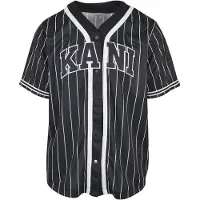 Karl kani Varsity Striped Baseball Lyhythihainen V-aukkoinen T-paita