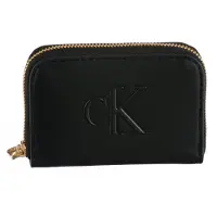Calvin Klein Kukkaro 'Textured Logo Zip-around' musta