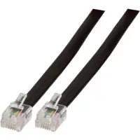 EFB Elektronik K2404SW.1, 1 m, RJ12, RJ12, Musta, urosliitin, urosliitin, urosliitin