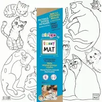 Strigo Väritysmatto Funny Mat White Cat