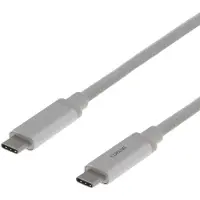 Deltaco Mobility USB-C – USB-C 3.1 Gen 2 -kaapeli, 1 m, Hopea
