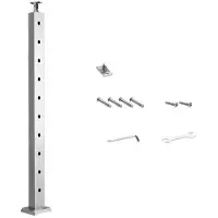 DUOKU Kaidepylväs--91,4 x 2,5 x 5 cm-Kaidepylväs kaapelikaiteelle-Käyrätuki käsijohteelle, balustradille