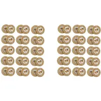 Exogio 60PCS DIY Bamboo Round Shape Bottle Openers Coaster Fridge Magnet Refrigerator Sticker Bar Decoration Beer Bottle Opener