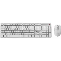 Gembird KBS-WMS-01-W-CYRL Silent Key Pro Business langaton pöytäsetti, valkoinen, RU-asettelu