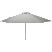 Progarden Puutarhapäivänvarjo 230 cm, vaaleanharmaa, UV-kestävä polyesteri, teräsrunko