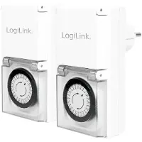 Logilink ET0006A, Päivittäinen ajastin, Valkoinen, Analoginen, Rotaatio, IP44, 230 V