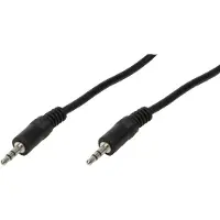 Logilink 3.5mm - 3.5mm, 5m, 3.5mm, Uros, 3.5mm, Uros, 5 m, Musta (CA1052)
