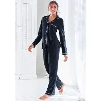 s.Oliver Pyjama yönsininen / valkoinen