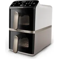Philips Airfryer Ilmakypsennin Kaksoiskori Pystymalli Sarja 4000 NA462/80 10L 2750W Valkoinen