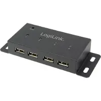 Logilink UA0141A, USB 2.0, 480 Mbit/s, Musta, Metalli, 1 m, RoHS