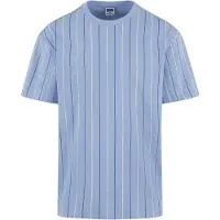 Urban Classics Printed Pinstripe T-Paita sininen, XL