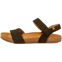 El naturalista unisex. 257901222005_0G3 Leather sandals N5790 Balance green (44), Flat, 1 to 3 cm, Velcro, Casual