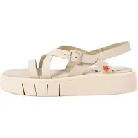Art for woman. 1185311ZZ003_020 Leather Sandals 1853 Malaga beige (37), Flat, 3 to 5 cm, Buckle, Casual