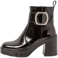 Art for woman. 119791101003_001 Leather ankle boots 1979 black (42), 8 to 10 cm, Zip, Casual
