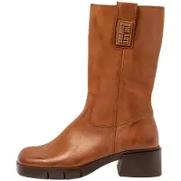 Art for woman. 112861123003_023 Leather boots 1286 Warsaw brown (37), 3 to 5 cm, Zip, Casual