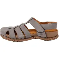 El naturalista unisex. 258621250005_0B0 Leather sandals N5862 Tabernas greyish blue (46), Flat, Velcro, Casual