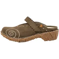 El naturalista for woman. 2NG963FE9605_0G3 Ng96 Yggdrasil Leather Clogs green (42), 3 to 5 cm, Velcro, Casual