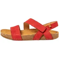 El naturalista unisex. 257911481005_008 Leather Sandals N5791 Balance red (44), Flat, Velcro, Casual