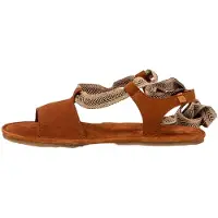 El naturalista for woman. 256851123005_023 Leather sandals N5685 Satya brown (39), Flat, Laces, Casual