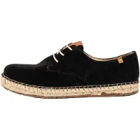 El naturalista unisex. 2N6781101005_001 Leather shoes N678 Silk Suede black Campos (44), Flat, 1 to 3 cm, Laces, Casual