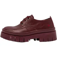 Art for woman. 119521167003_008 Leather shoes 1952 burgundy -Heel height: 5 cm (36), Red, 5 to 8 cm, Laces, Casual