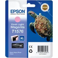 Epson T1576 XL -mustekasetti, 25.9 ml, vivid light magenta